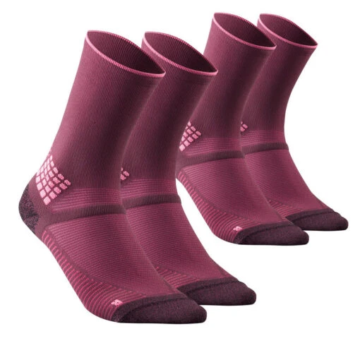 Calcetines Altos De Montaña Y Trekking Anti-rozaduras 2 Pares Quechua MH500 -Aventura Tienda calcetines altos de montaa y trekking anti rozaduras 2 pares quechua mh500