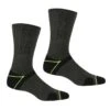 Regatta Calcetines Blister Protection II Para Hombre Pack De 2 Negro, Lima Eléctrico -Aventura Tienda calcetines blister protection ii para hombre pack de 2 negro lima electrico