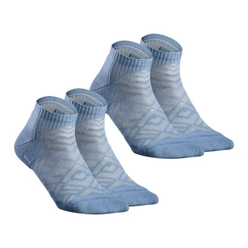 Calcetines Tobilleros De Montaña Y Trekking 2 Pares Adulto Quechua HIke 100 -Aventura Tienda calcetines hike 100 low azul claro lote de 2 pares