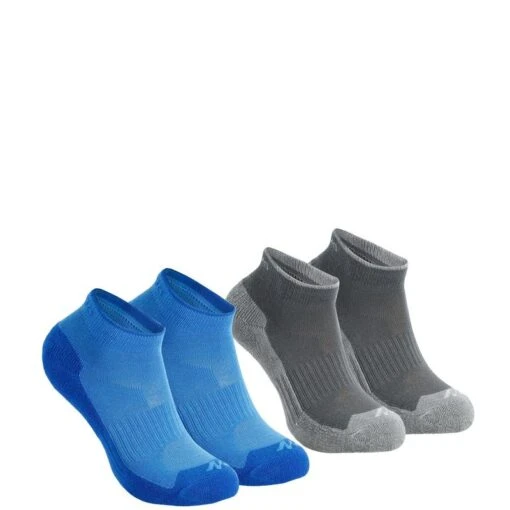 Calcetines Tobilleros De Montaña Y Trekking 2 Pares Niños Quechua MH100 -Aventura Tienda calcetines tobilleros de montaa y trekking 2 pares nios quechua mh100