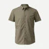 CAMISA DE TREKKING VIAJE TRAVEL 100 MANGAS CORTAS MARRÓN HOMBRE -Aventura Tienda camisa de trekking viaje travel 100 mangas cortas marron hombre