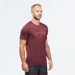 Camiseta De Montaña Y Trekking Manga Corta Lana Merino Hombre Forclaz MT500 -Aventura Tienda camiseta de montaa y trekking manga corta lana merino hombre forclaz mt500 5