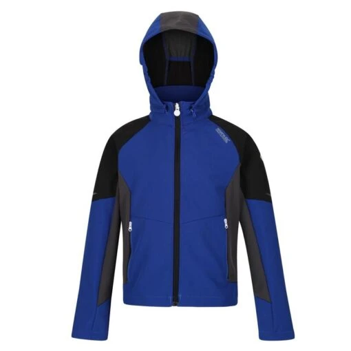 Regatta Chaqueta Eastcott De Softshell Para Niños/Niñas Púrpura Zafiro -Aventura Tienda chaqueta eastcott de softshell para niosnias surf spray negro