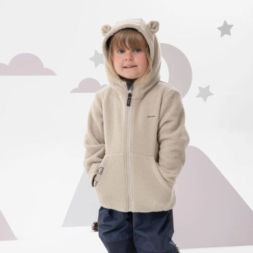 Chaqueta Polar Cálida De Montaña Y Trekking Niños 2-6 Años Quechua MH500 Beige -Aventura Tienda chaqueta polar calida de montaa y trekking nios 2 6 aos quechua mh500 beige 1