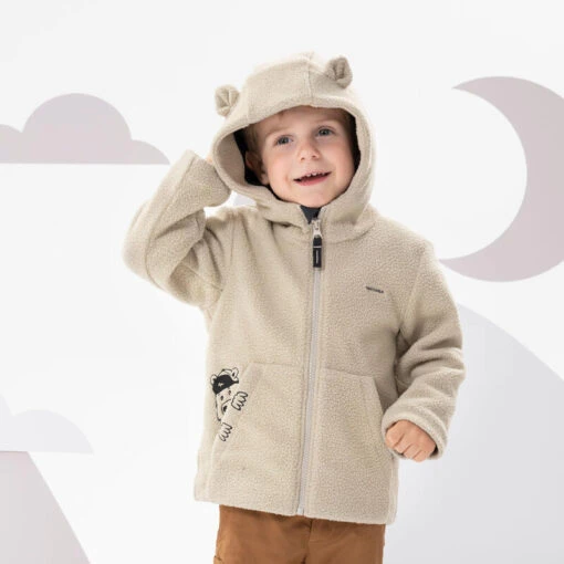 Chaqueta Polar Cálida De Montaña Y Trekking Niños 2-6 Años Quechua MH500 Beige -Aventura Tienda chaqueta polar calida de montaa y trekking nios 2 6 aos quechua mh500 beige 2