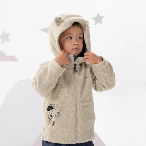 Chaqueta Polar Cálida De Montaña Y Trekking Niños 2-6 Años Quechua MH500 Beige -Aventura Tienda chaqueta polar calida de montaa y trekking nios 2 6 aos quechua mh500 beige