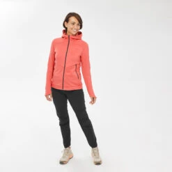 Chaqueta Polar De Montaña Y Trekking Con Capucha Mujer Quechua MH520 Naranja -Aventura Tienda chaqueta polar de montaa y trekking con capucha mujer quechua mh520 naranja 2