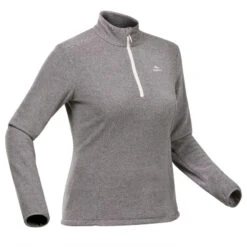 Forro Polar Montaña Y Trekking Mujer Quechua MH100 Gris -Aventura Tienda forro polar montaa y trekking mujer quechua mh100 gris 3