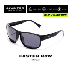 HAWKERS Gafas De Sol Para Hombre Y Mujer BLACK DARK POLARIZED - FASTER RAW -Aventura Tienda gafas de sol para hombre y mujer black dark polarized faster raw 5