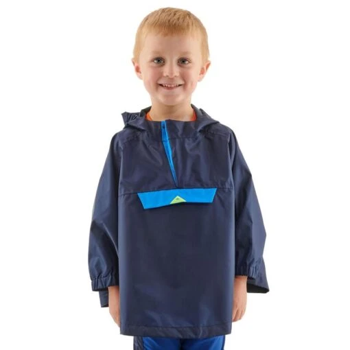 Poncho Impermeable De Montaña Y Trekking Niños 2-6 Años Quechua MH100 Azul -Aventura Tienda poncho impermeable de montaa y trekking nios 2 6 aos quechua mh100 azul