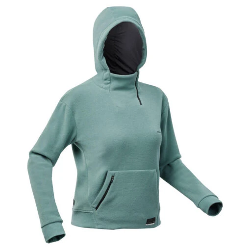 Sudadera Polar De Montaña Y Trekking Con Capucha Mujer Quechua MH100 Hoodie -Aventura Tienda sudadera polar de montaa y trekking con capucha mujer quechua mh100 hoodie 4