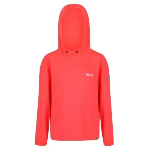 Regatta Sudadera Polar Eugina Con Capucha Para Niños Niñas Coral Fuego -Aventura Tienda sudadera polar eugina con capucha para nios nias coral fuego